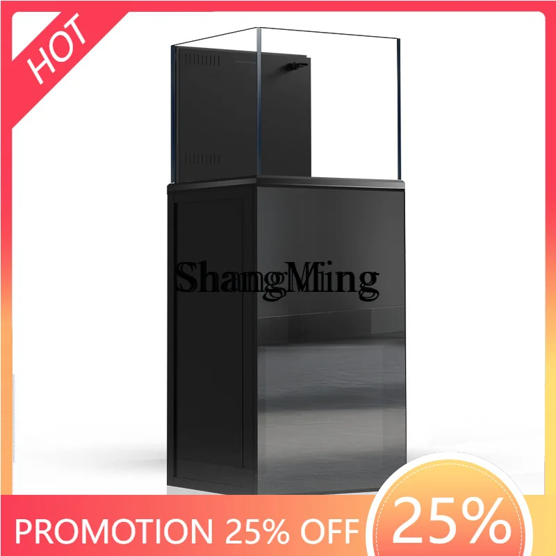 

FG tank living room bottom filter oxygen filter system complete set of extremely narrow side overflow ultra-white square