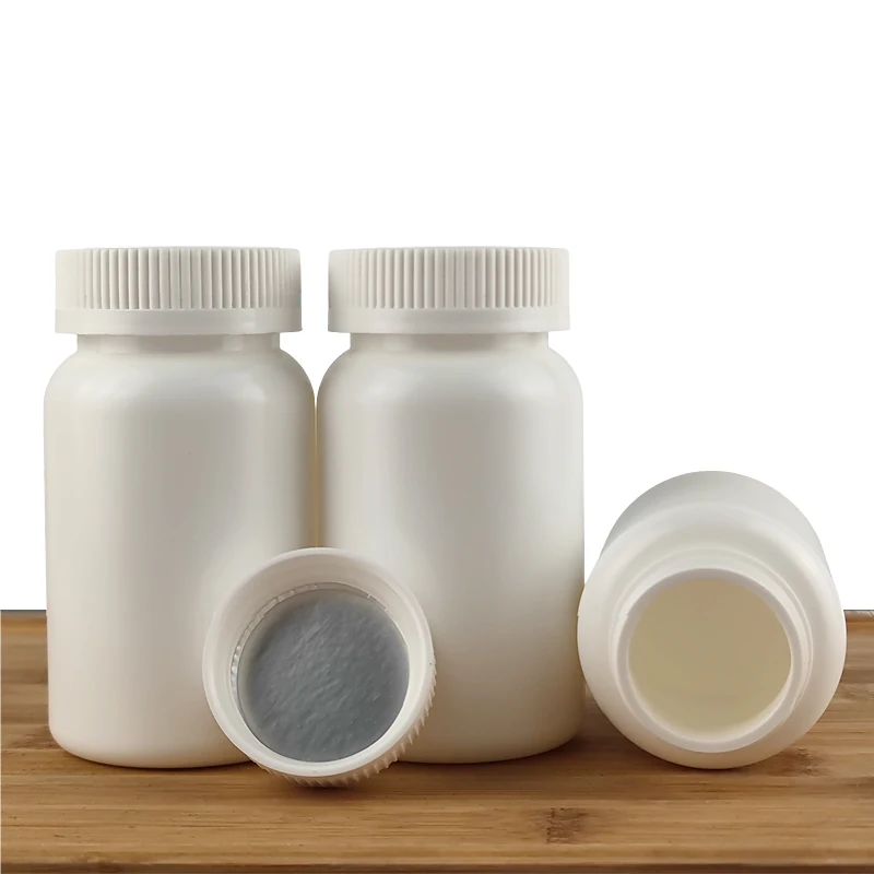 4/10/30/50 قطعة 100 مللي 100cc HDPE حبوب منع الحمل البلاستيكية الفارغة زجاجات دواء أغطية مقاومة للأطفال زجاجة كبسولة صيدلانية مع غطاء CRC #2