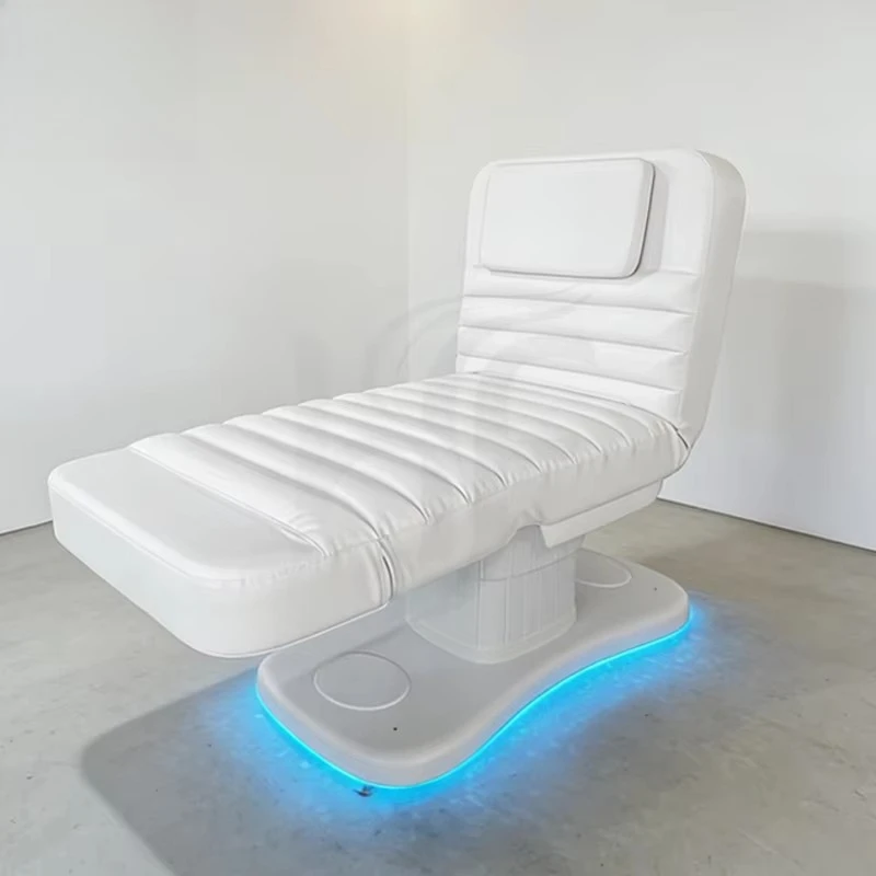 White Adjustable Massage Table 3 Motors Electric Beauty Bed Modern Eyelash Extension Bed for Lash