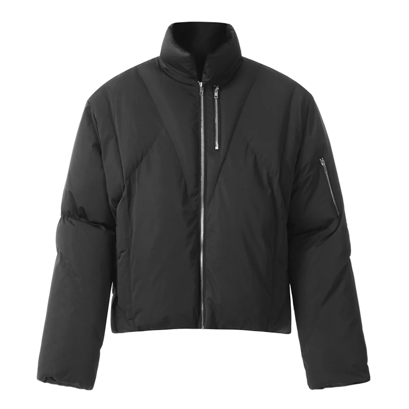 

Пальто с хлопковой подкладкой на молнии в американском стиле ретро для мужчин и женщин, зимняя корейская уличная одежда, свободная повседневная короткая парка, куртка унисекс, верхняя одежда