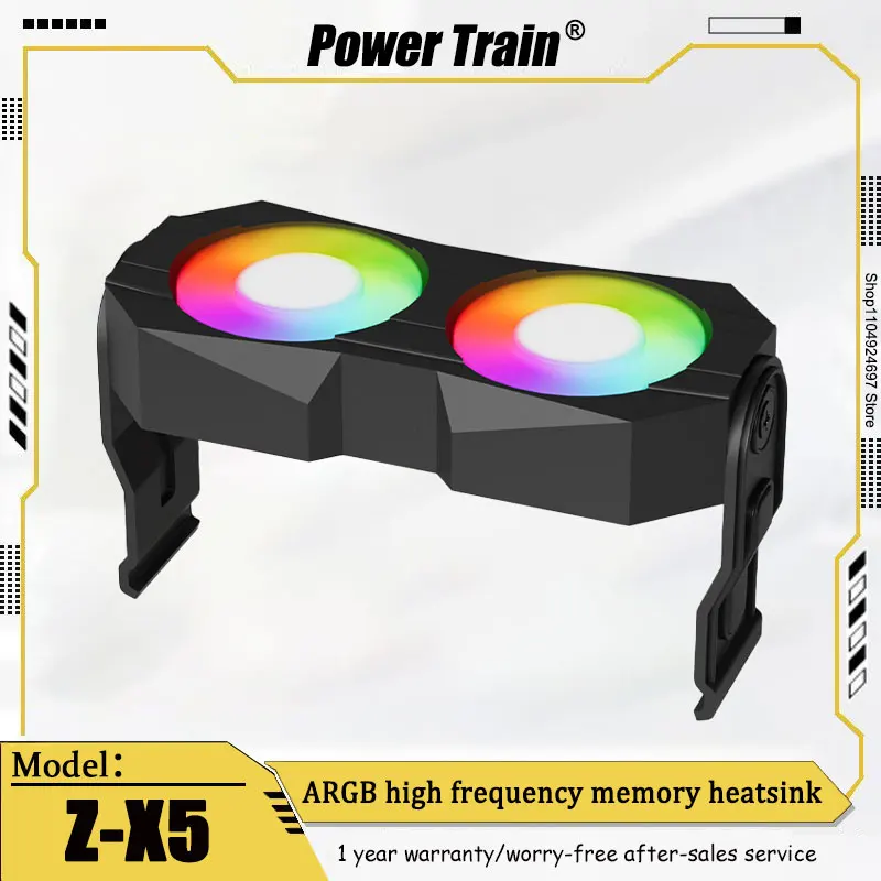 

Power Train Z-X5 Memory Stick Cooling Fan ARGB Divine Light Synchronous Tower Computer Case Air Cooling Support DDR5/DDR4/DDR3