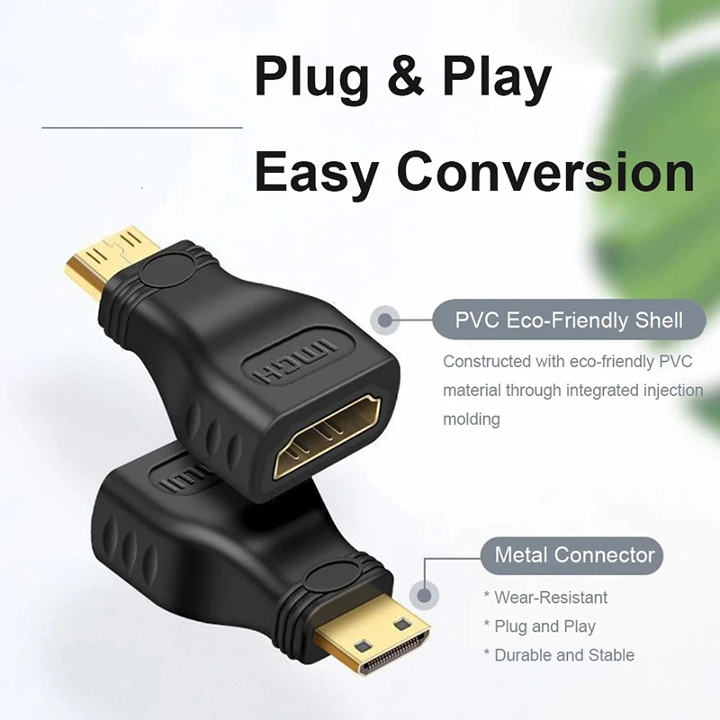 Micro Hdmi Adapter 8k 60hz 4k 120hz Mini Hdmi Male To Hdmi 2.1 Female Converter For Sony Prjector Camera Mini Hdmi Extension