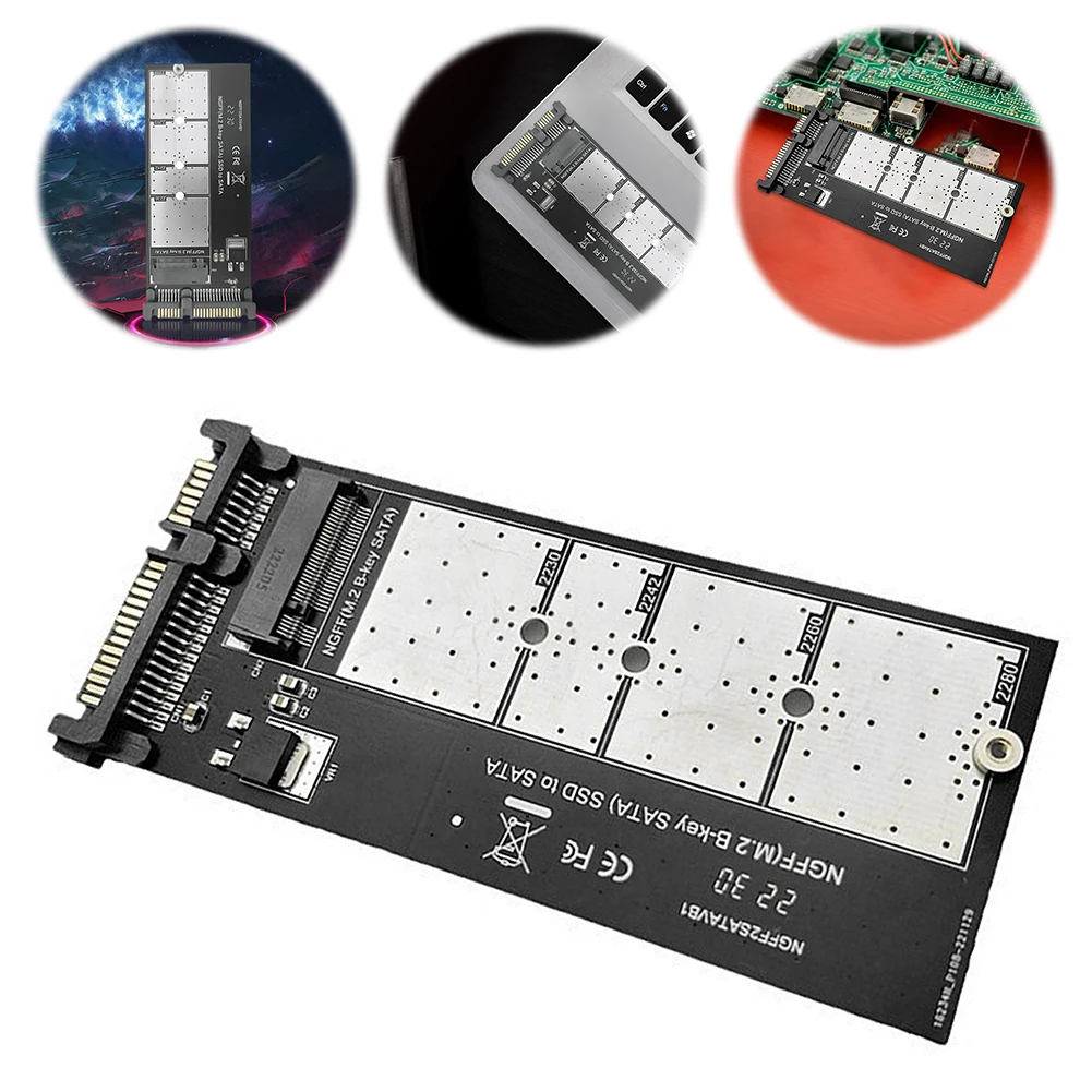 M.2 NGFF SSD To SATA 3 3.0 Adapter Card Converter B Key M.2 NGFF To SATA Adapter Card NGFF M.2 To 2.5 Inch SATA III Drivers