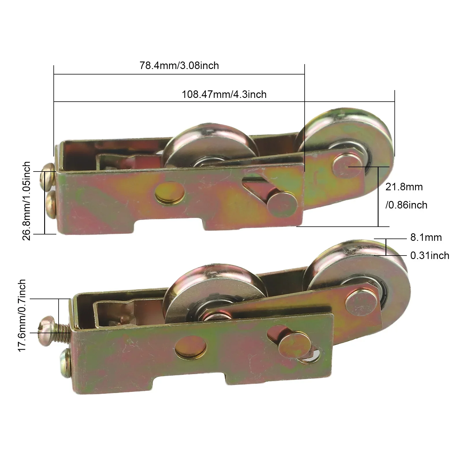 

For Screen Doors Sliding Door Bearing Wheel 1-1 4 Inch Diameter Exceptional Durability Weight Capacity 330 Lbs