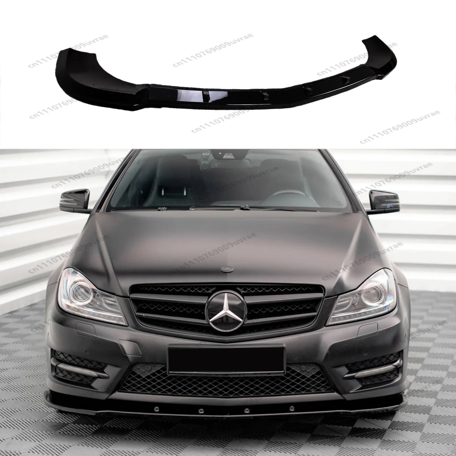 

Gloss Black Max Style Front Bumper Lip Spoiler Splitter Diffuser For Mercedes W204 S204 C204AMG-line 2011-2014 Fcelift Tuning
