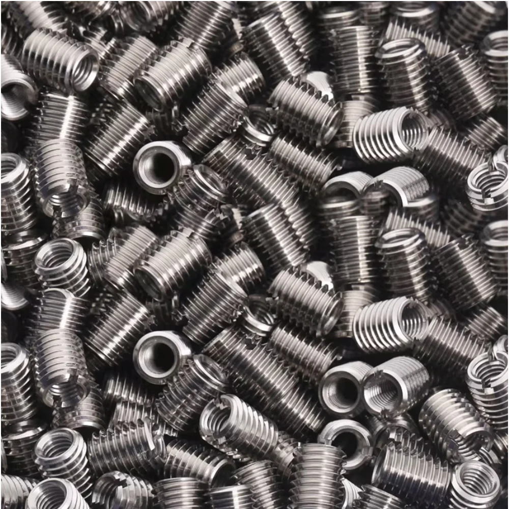 10pcs M2 M2.5 M3 M4 304 Stainless Steel Slotted/Slotless Inside Outside Thread Adapter Screw Insert Sleeve Conversion Nut