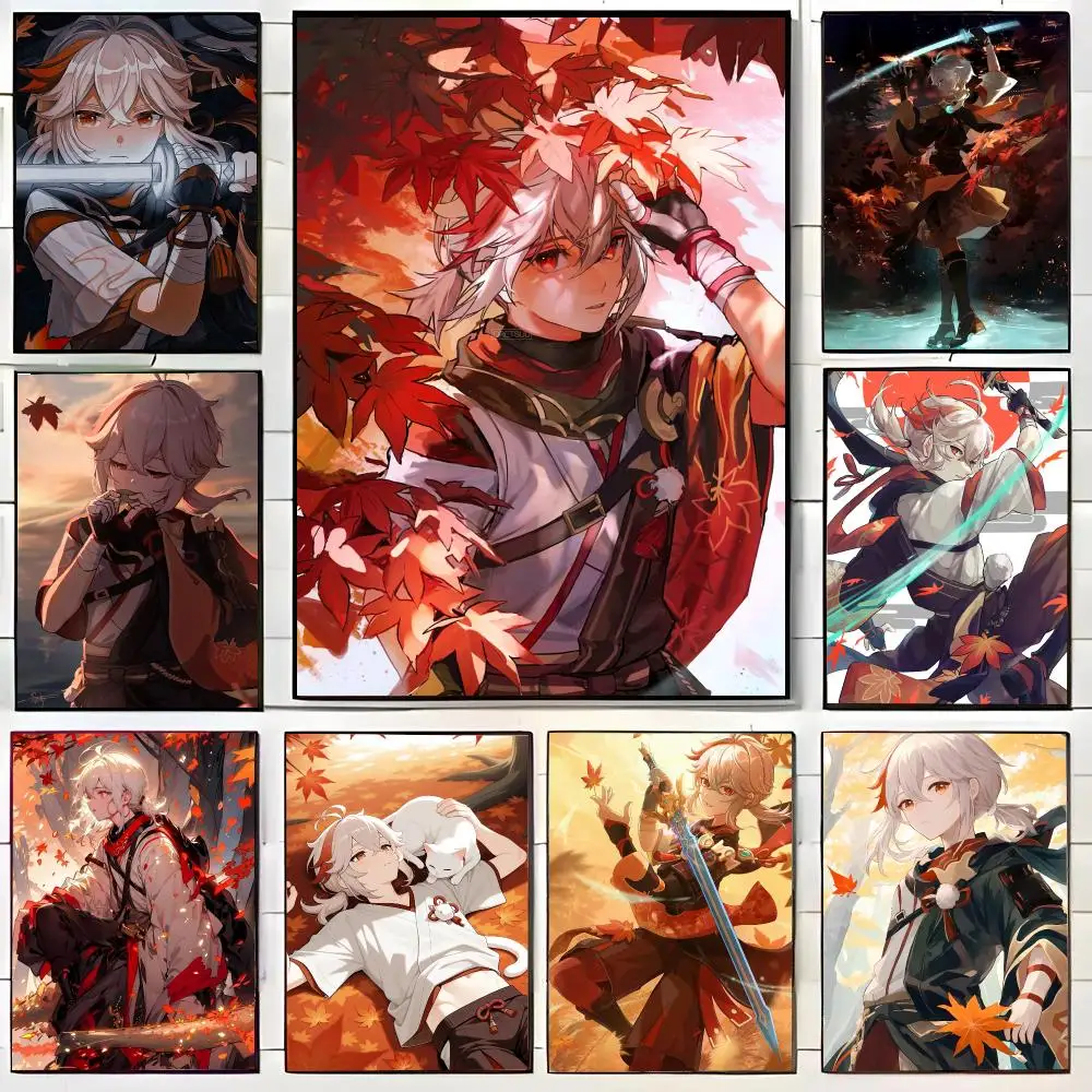 Hot G-Genshin Impact Poster HD Self-Adhesive Wall Decals For Living Room & Bedroom Home Decor Gift