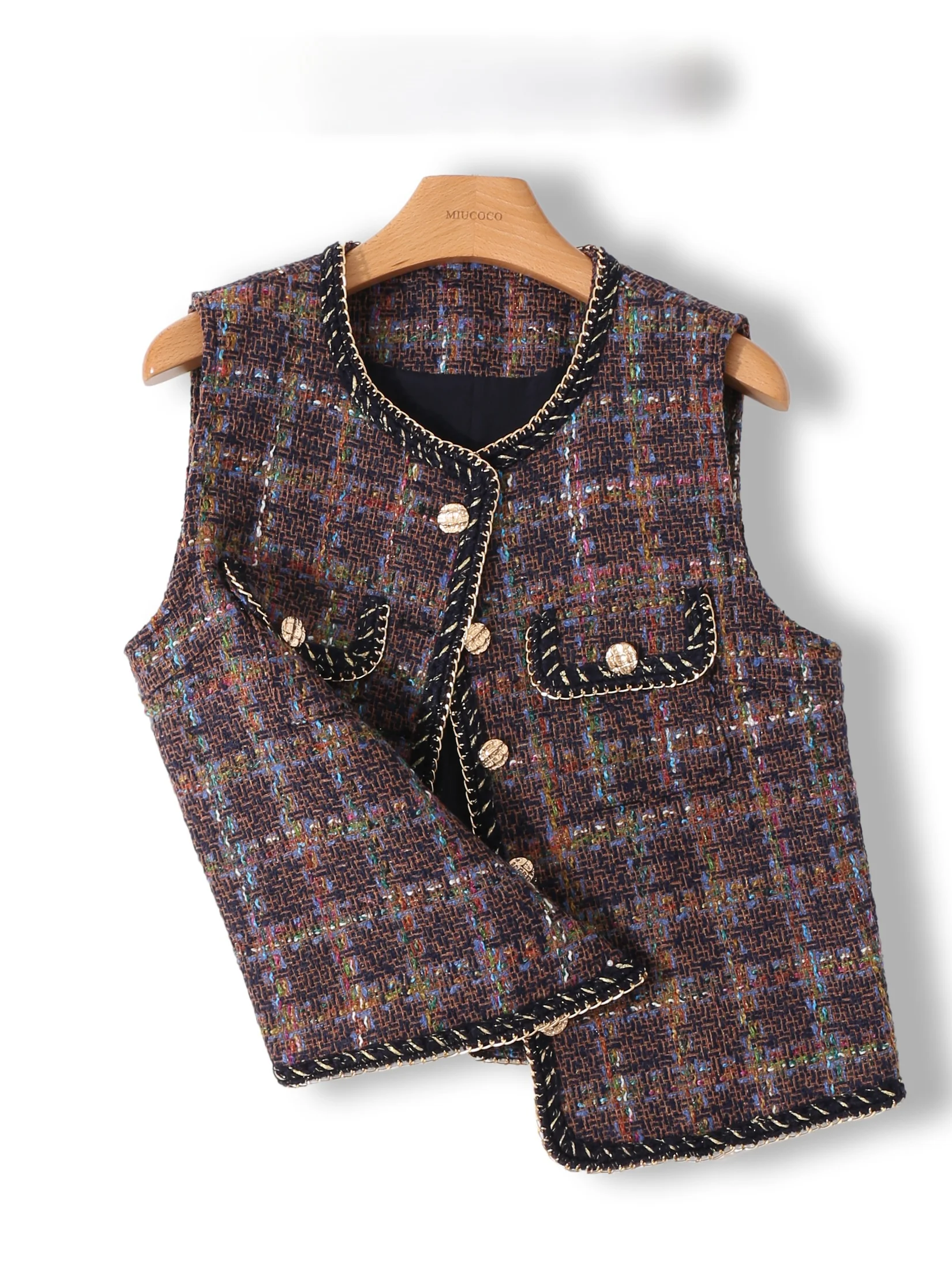 

Fashionable Loose Tweed Vest Top Women's Fashion Outerwear Add Style And Elegance to Your Outfit Small Fragrance Style