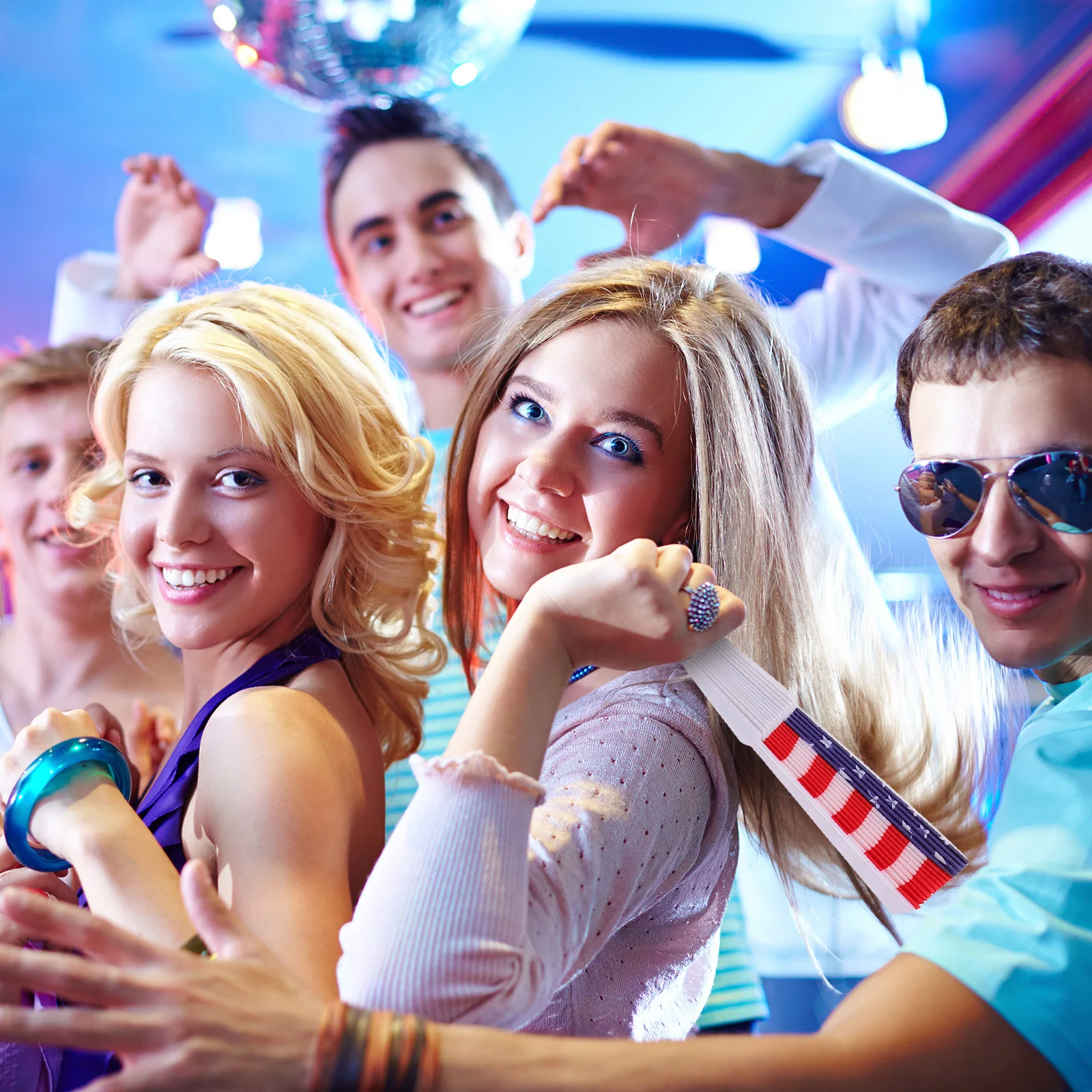 

2pcs Independence Day Fans Patriotic American Flag Design Foldable Handheld For Outdoor Party Wedding Graduation Memorial Day