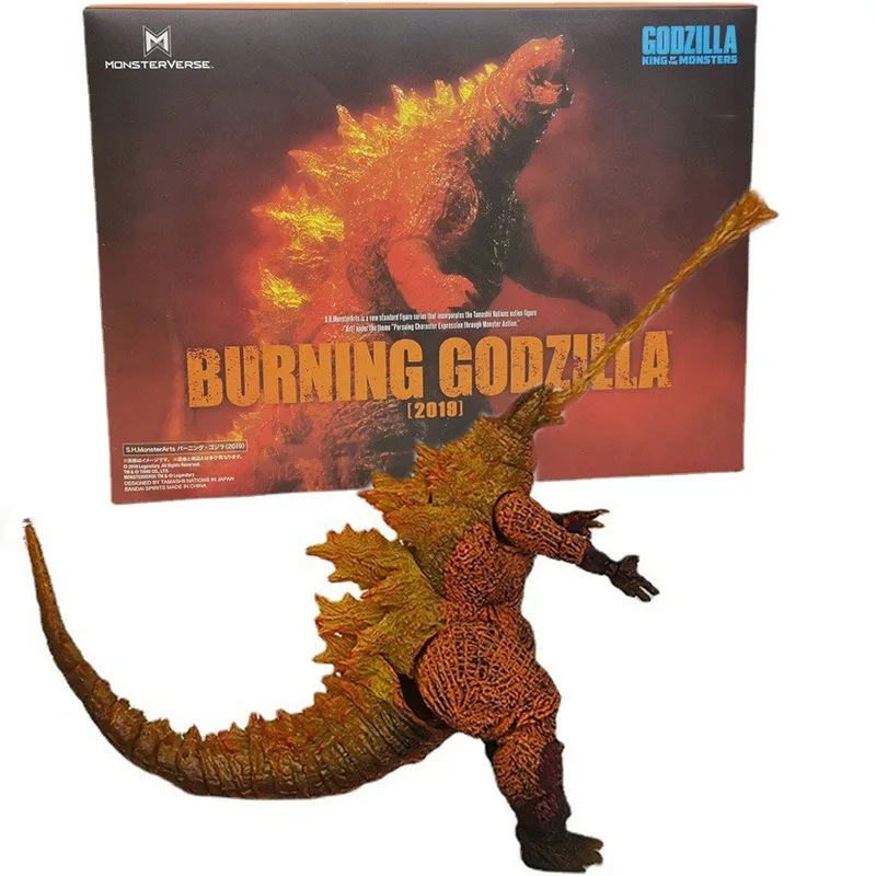 Boxed New Classic Movie Anime 2019 SHM Burning Godzilla Dinosaur Kawaii Figure PVC Model Toys Doll Ornament Gifts - view 2
