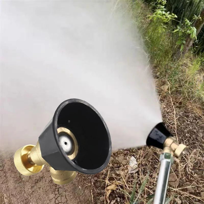 1PC Adjustable Alloy Agricultural High-Pressure Air Vortex Spraying Water Nozzle For Flower Grass Gardening Sprink