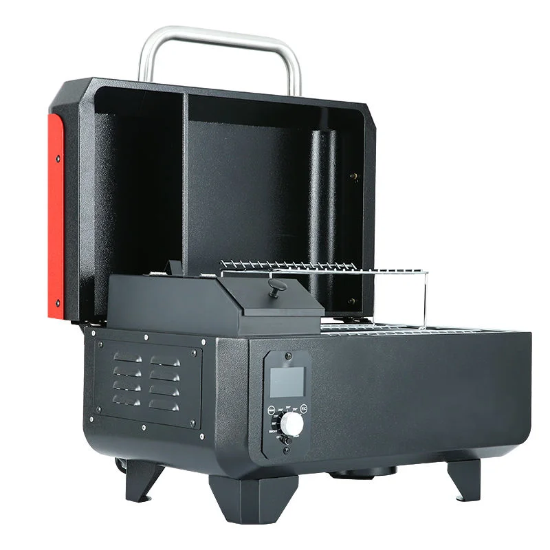 Portable Electric Wood Pellet BBQ Smoker Grill Modern Design Metal RV Camping Outdoor Grills Powder Coated Finish Touch