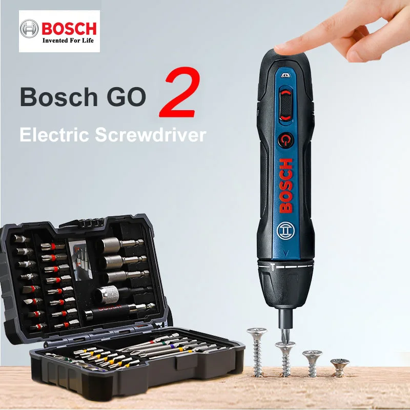 Bosch Go 2 3.6V Cordless Electric Screwdriver 5 Nm Adjustable Gear Multifunctional Drill Household Diy Small Intelligent