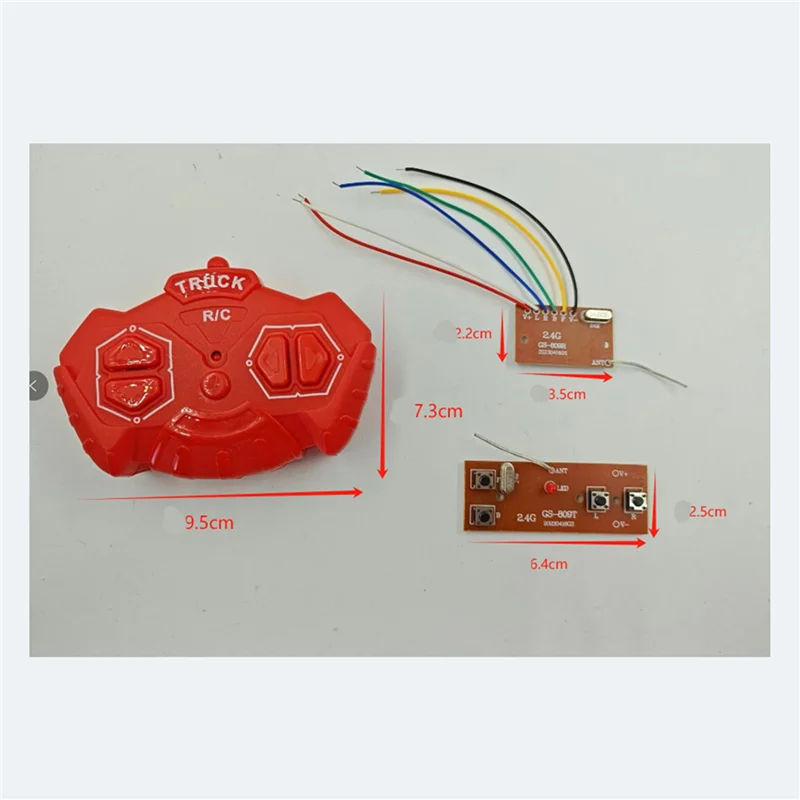 ABGI-2X 2.4G Four-Way Remote Control Module 4CH RC Remote Control Transmitter Receiver Circuit Board Accessories