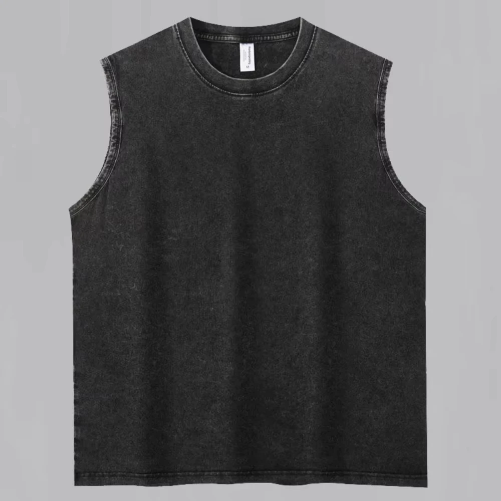man Retro Cotton Washed Vest GYM Tank Top Japanese anime ONE PUNCH MAN Saitama Men's Y2k exercise Sleeveless streetwear Singlets view 2