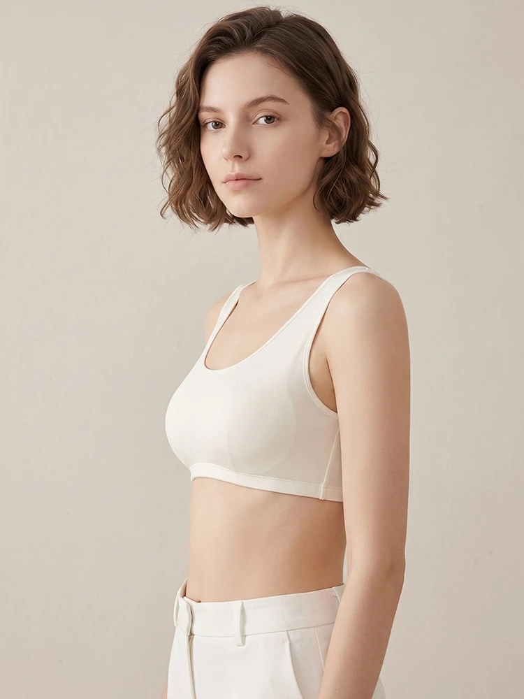 Birdtree 90% Real Silk 10% Spandex Women's Bra, Seamless Solid Triangle Cup Thin Bralette, 2026 Autumn New Underwear S68407JF