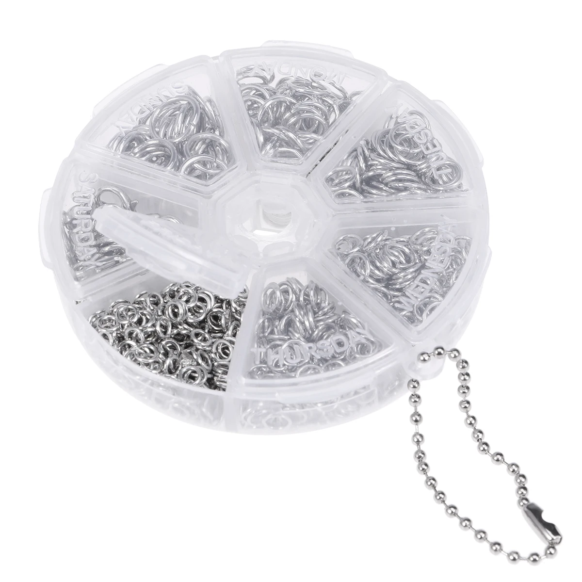 

1 Box 7 Grids Alloy Pendant Charms Diy Jewelry Making Accessories Set For Necklace Bracelet Keychain Scrapbooking White K Color