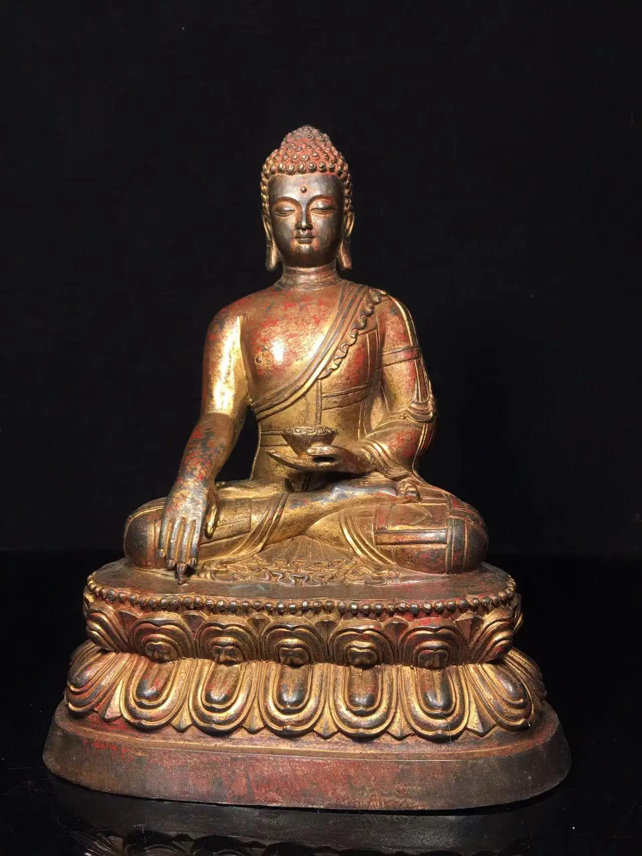 Antique Chinese copper hand-mand Gautama Buddha statue,#62,Handicrafts, best collection&adornment, Free shipping