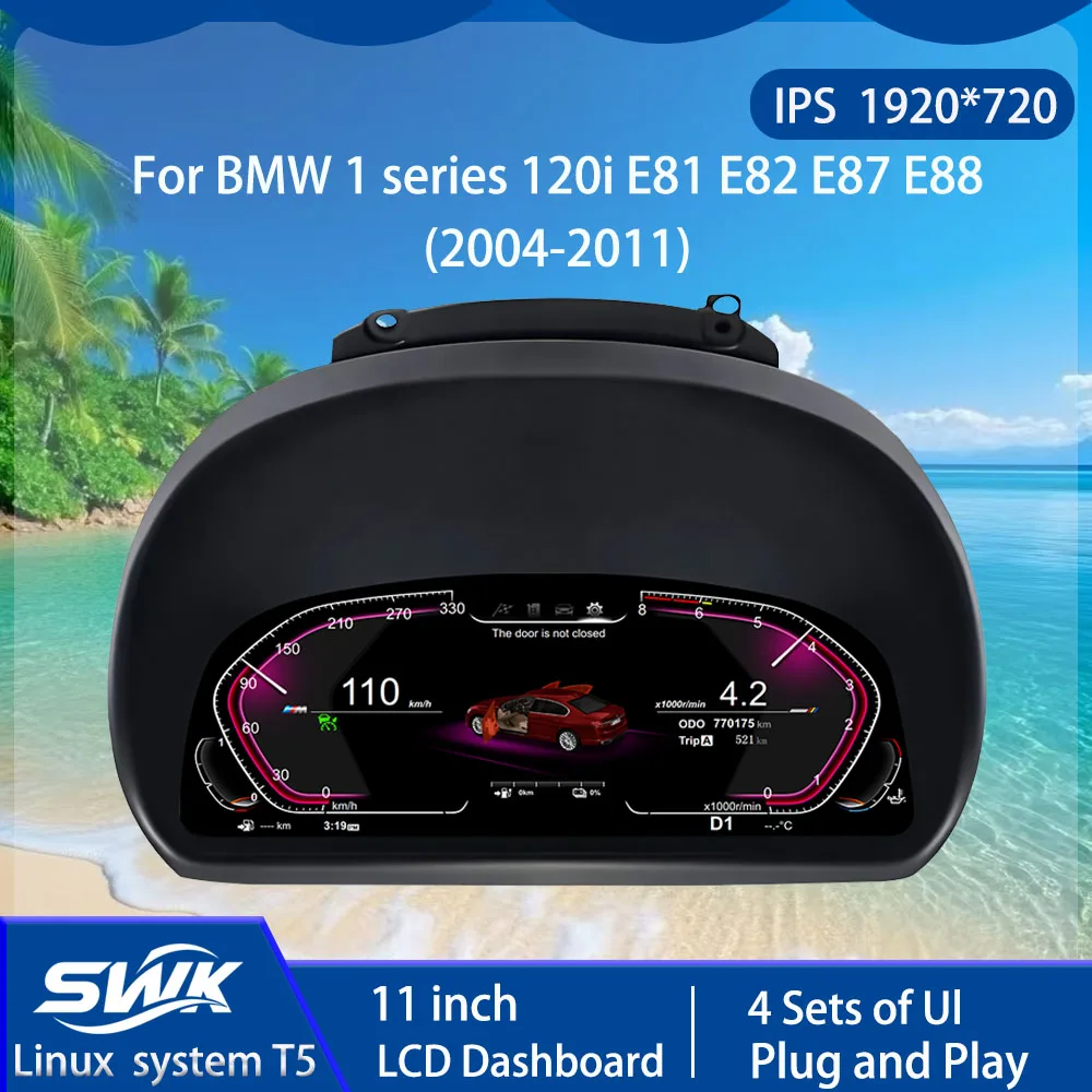 

Для BMW 1 серии 120i E81 E82 E87 E88 2004-2011 Автомобильная умная цифровая панель ЖК-дисплея 11 дюймов Linux System Plug and Play
