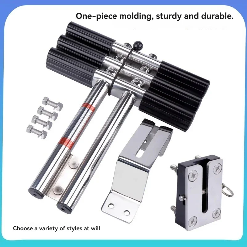 Stainless steel concealed folding telescopic ladder; boarding ladder for yachts and speedboats; deck ladder; marine-grade.