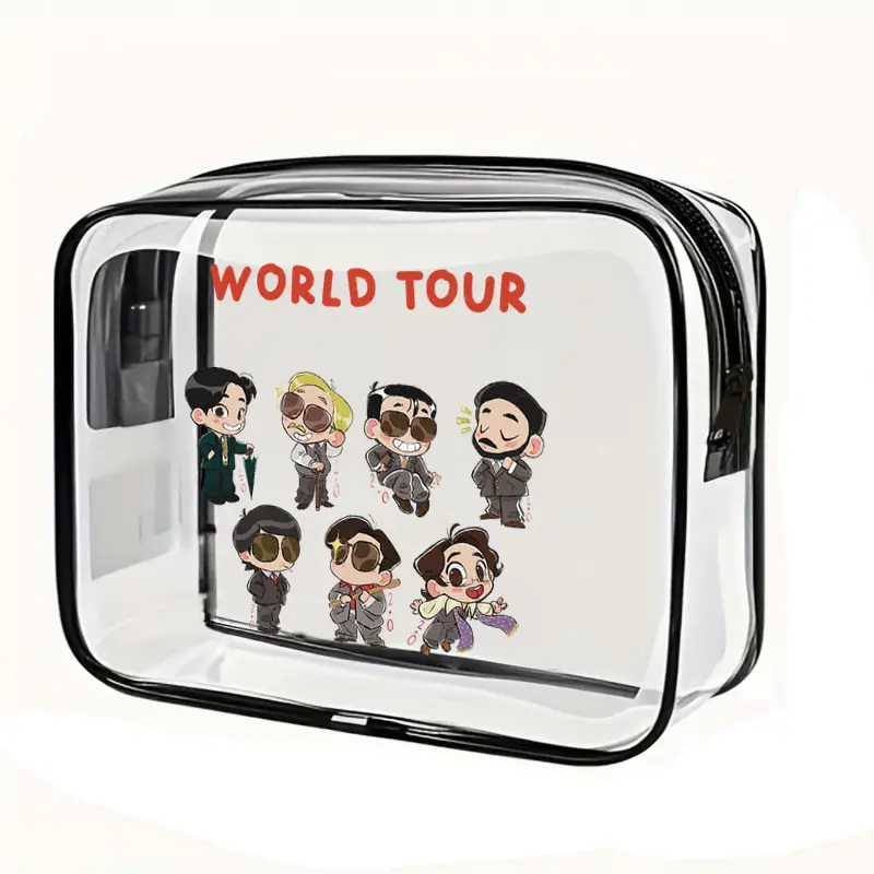 Arirang 2.0 World Tour 2026 Pvc Waterproof Toilet Bag Transparent Storage Bag Kpop Fan Gift Makeup Bags Fashion Beach Travel Bag