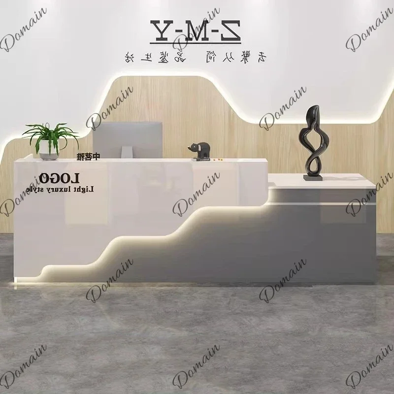 XX Vintage Professional Reception Desks Room Decor Beauty Large Fashion Reception Desks Interior Comptoire Accueil Home Furnitur