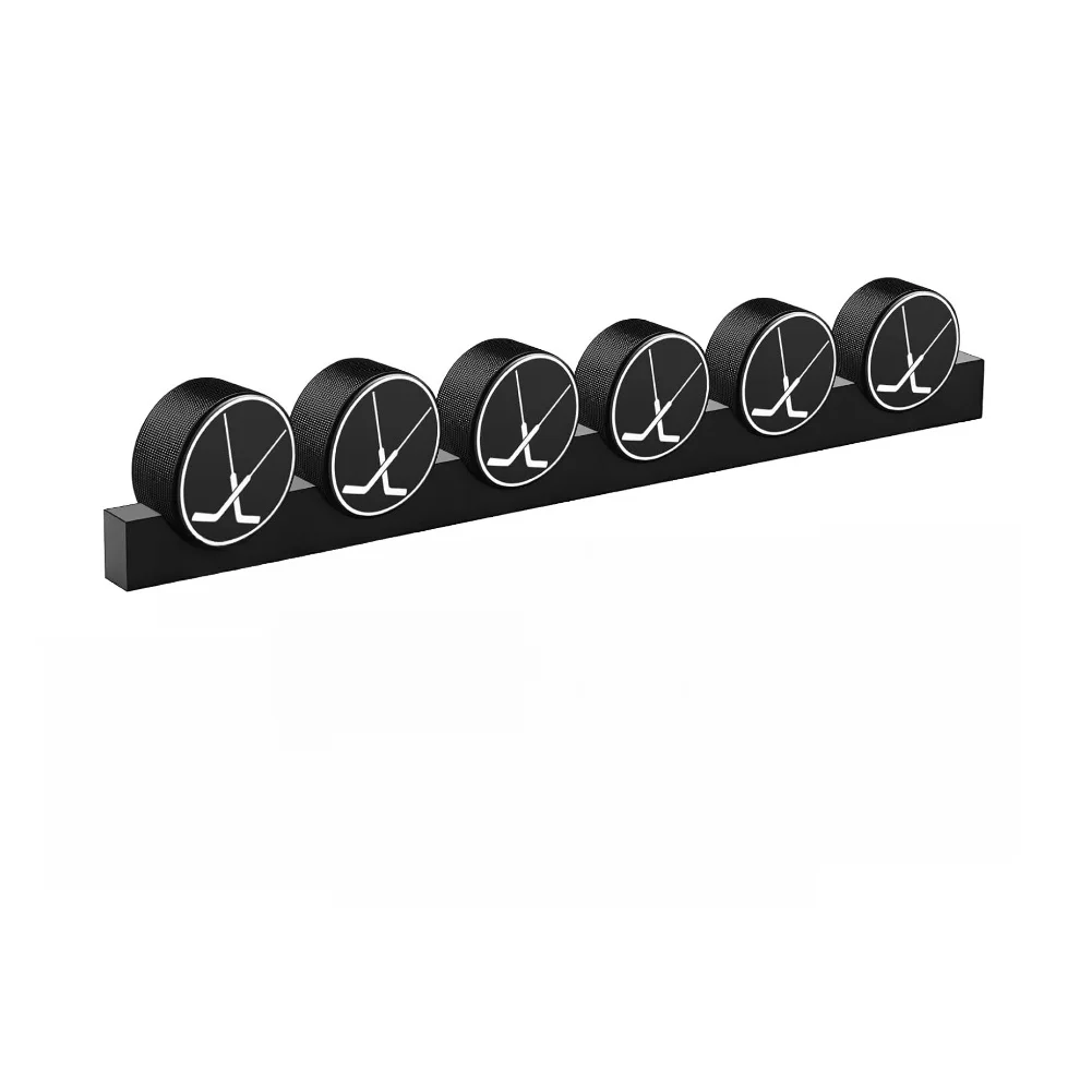 For acrylic Wall Mounted Display Rack for Hockey Gear Featuring 6 Slots and Space Saving Vertical Installation