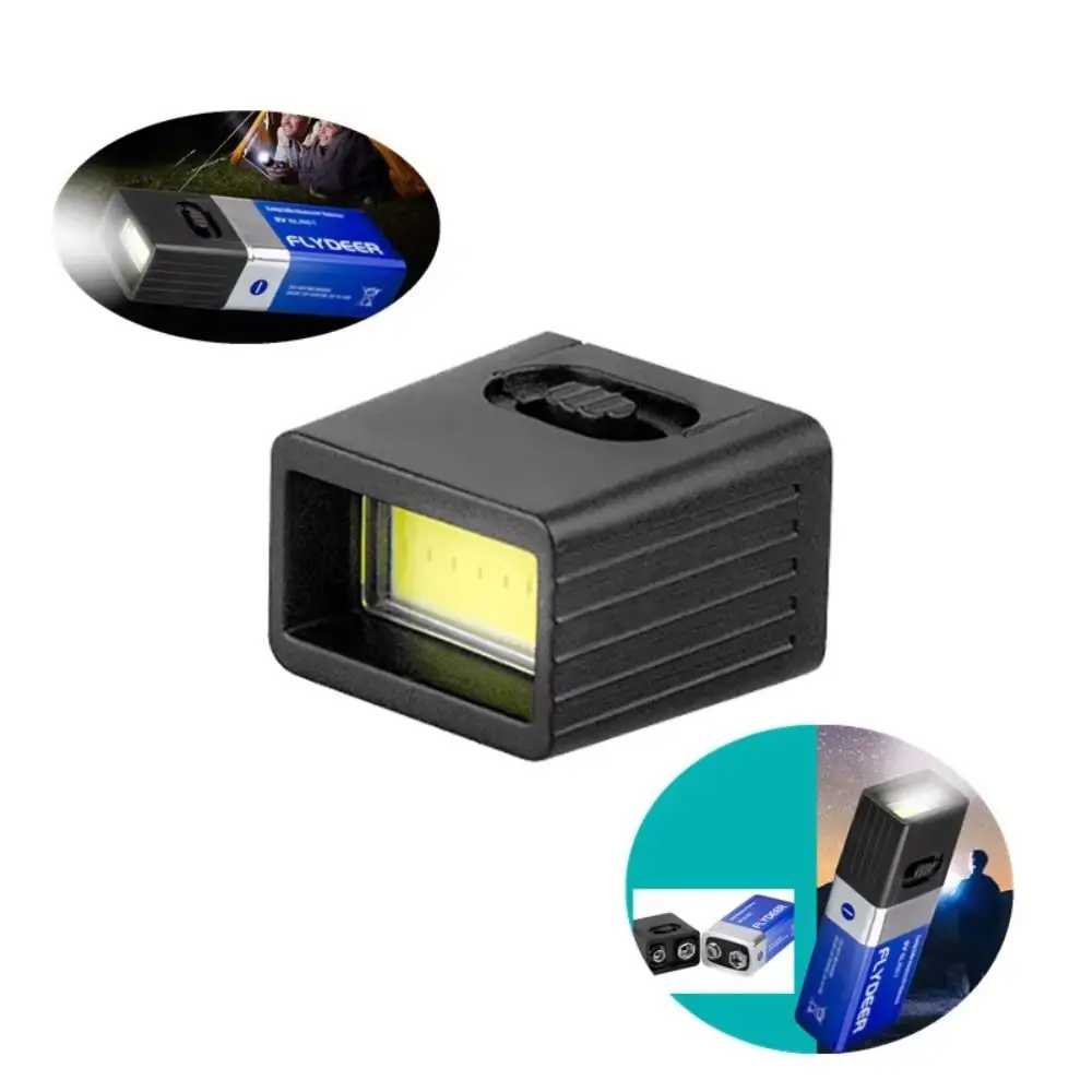 

High Quality Mini 9V Battery Flashlight COB High Brightness Lighting Work Light Adjustable Portable Outdoor Flashlight