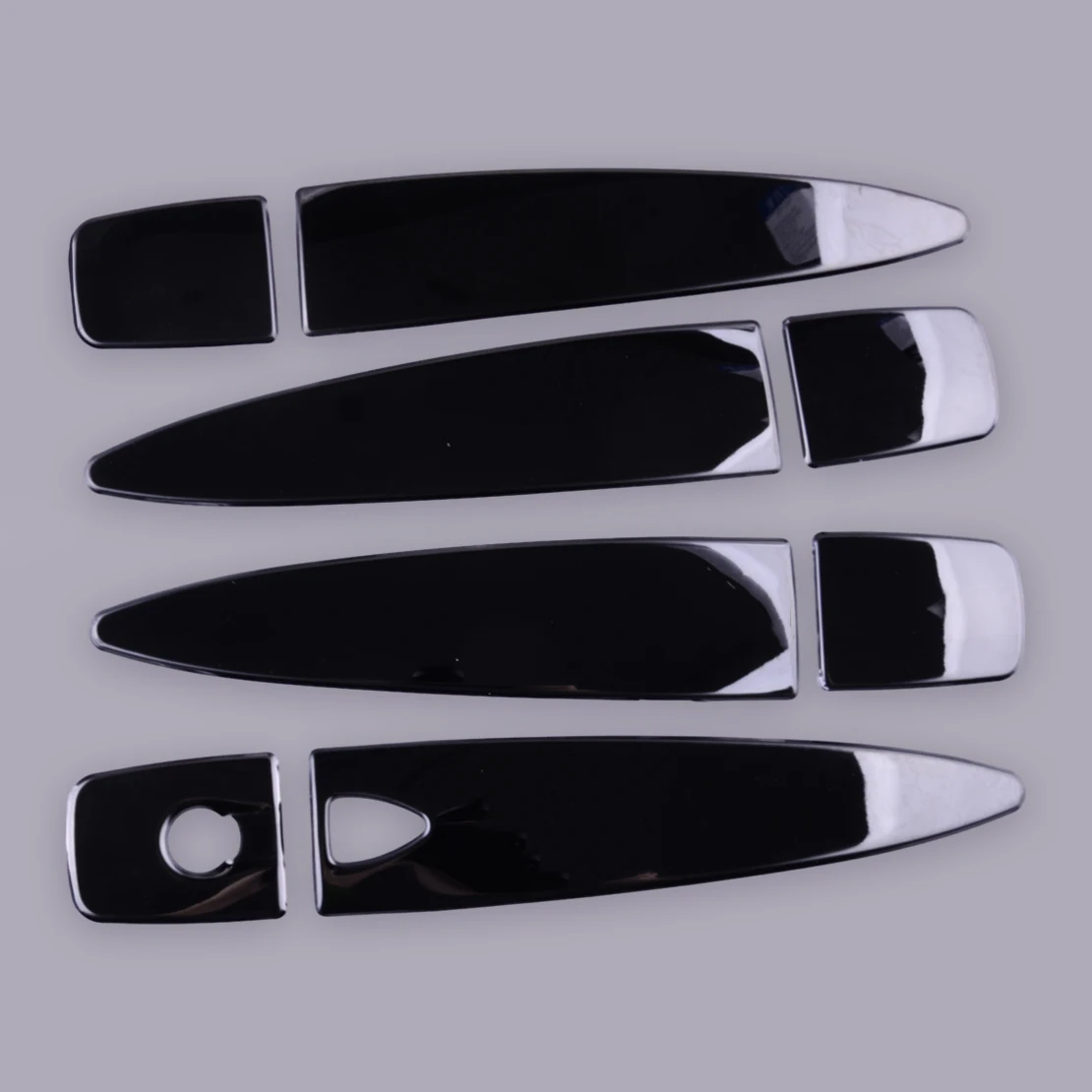 Exterior Door Handle Cover Trim 2 Holes Black Stainless Steel Fit for Nissan Sentra Sedan 2013 2014 2015 2016 2017 2018 2019