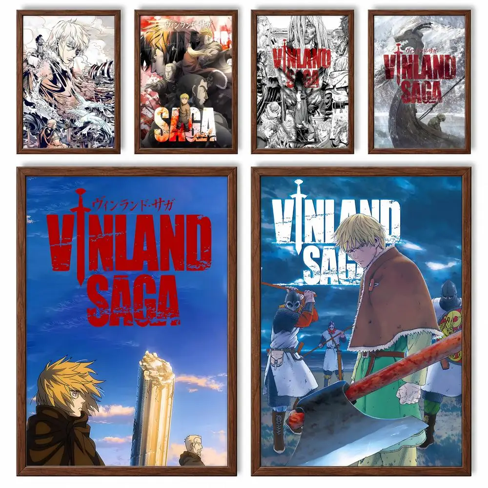 Epic Historical Viking Anime Vinland Saga Poster Self‑Adhesive Waterproof Sticker House  Coffee Bar Wall Art Home Decor