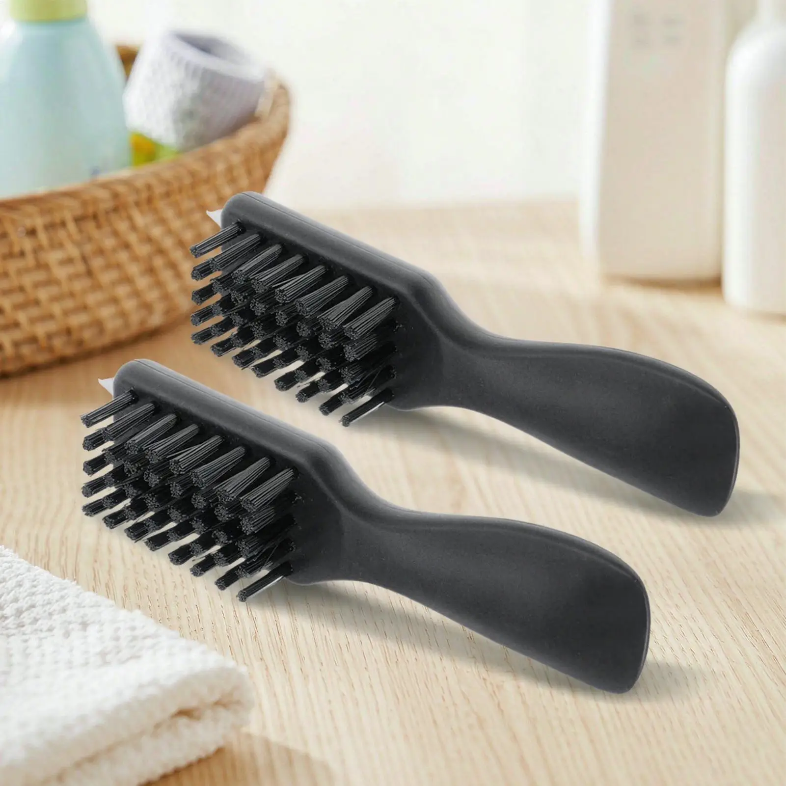 2Pc Golf Shoe Brush Ergonomic Portable Shoehorn Handle Shoe Dirt Cleaner Tool Multifunctional for Golf Course Club Locker Garage