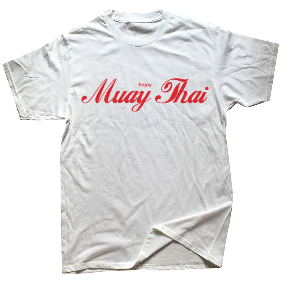 Funny Enjoy Muay Thai Graphic T-shirts Men Women's Fashion Casual Tshirt 100% Cotton Loose Oversized Boxing Kickboxing T Shirt