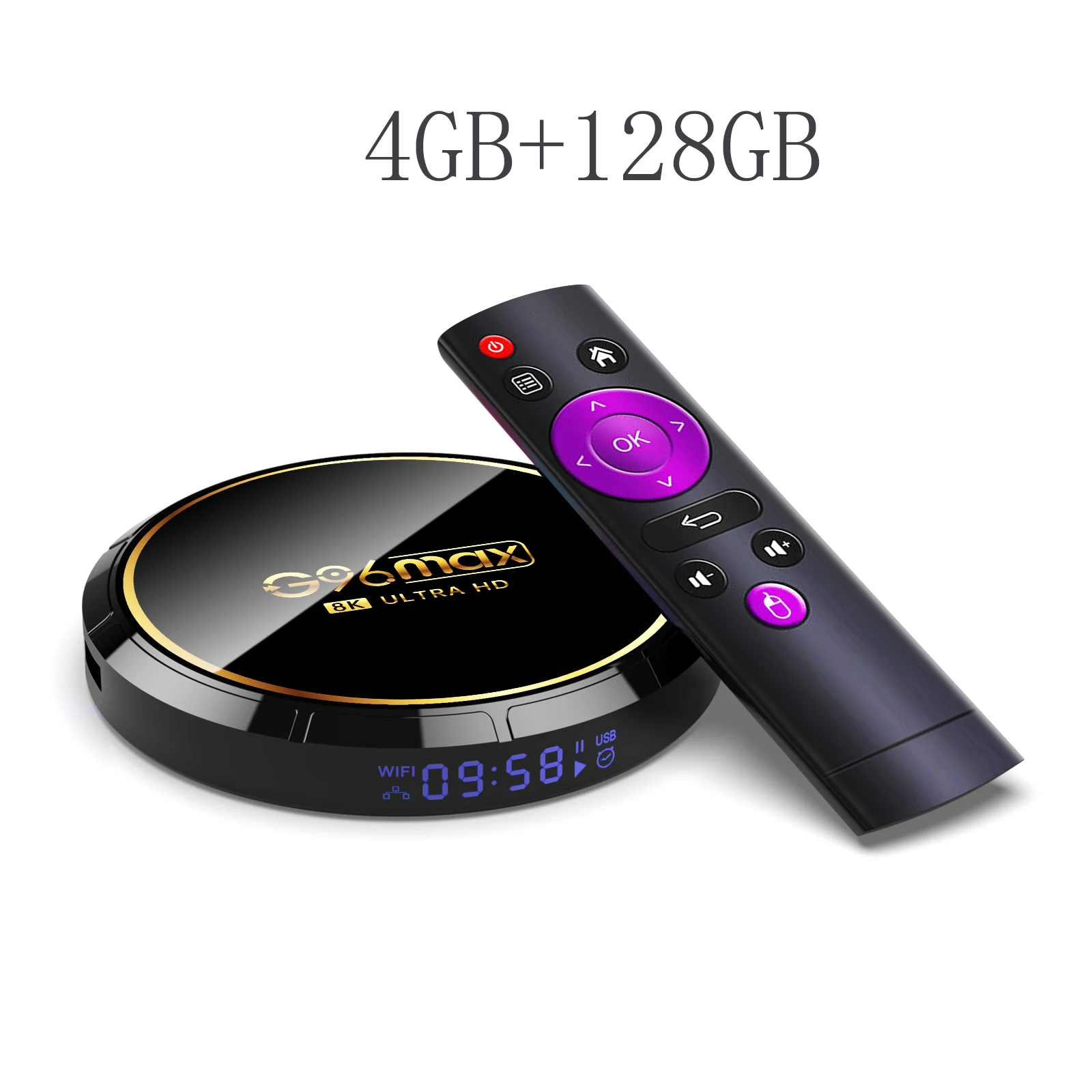 

Android13 Smart Tv Box 8K HDR10+ Wifi6 64GB128GB Large Memory Rockchip 3528 Quad Core Youtube Netflix Multi Language Box G96Max