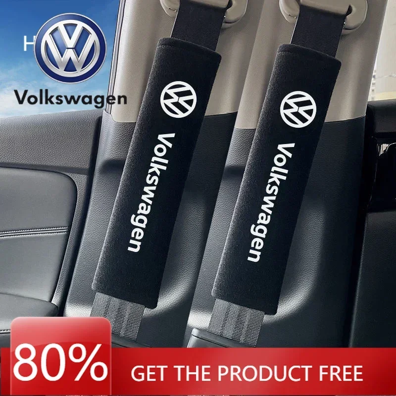 

Для VOLKSWAGEN VW: 2 шт. чехлов на ремни безопасности, накладки на ремни для Volkswagen GOLF, Polo, Tiguan, VW GTI MK5, MK6, PASSAT, Car-Sty