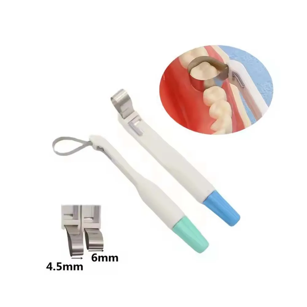 GULPOOE Dental Matrix Band Adjustable Anterior Posterior Matrix System Lab For Dental Crown Materials Steel Standard Disposable