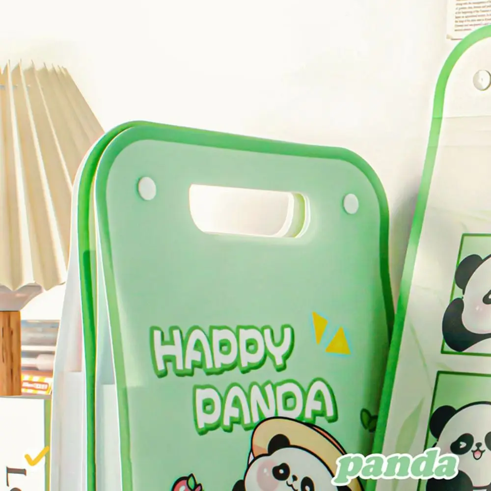 Cute Panda A4 File Folder Creative Cartoon Test Paper Storage Folder 13 Pockets Waterproof File Organizer