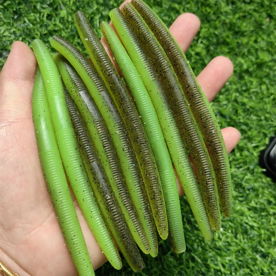 MUKUN 10pcs/lot Fishing Lure Silicone Baits  5.4g/7.4g Soft Swimbait Worm Artificial Bait Fishing Wobblers For Neko Rig view 3
