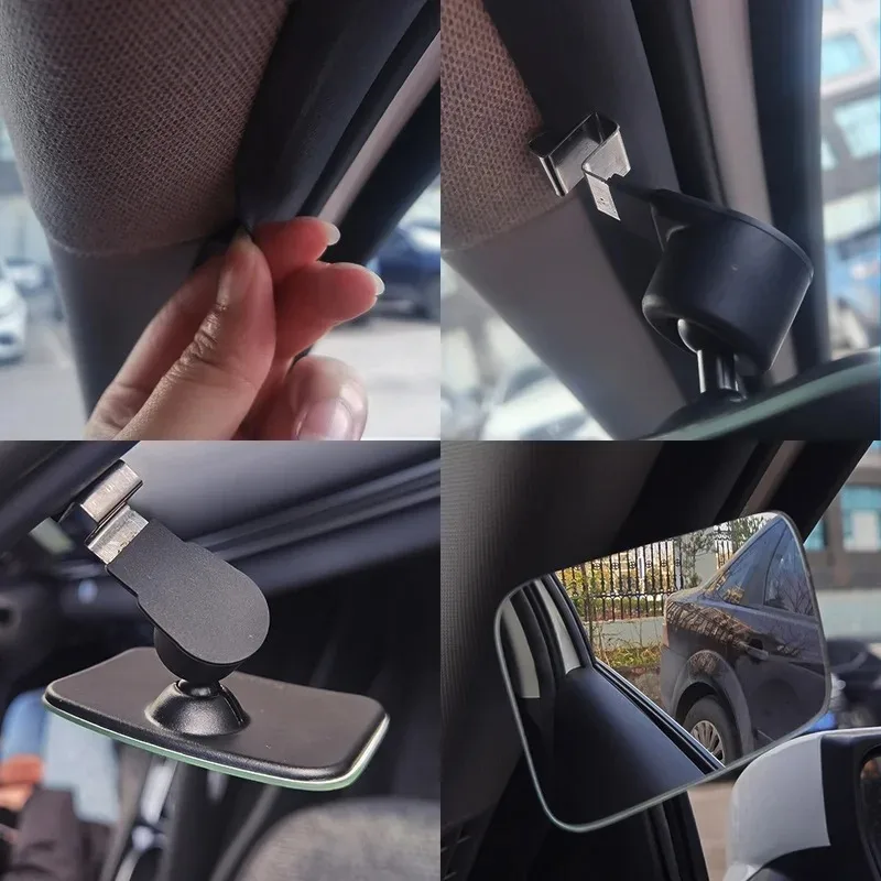 Universal Car Interior Blind Spot Mirror Wide-Angle 360° Adjustable HD Convex Rearview Mirror Car Auxiliary Parking Mirrors