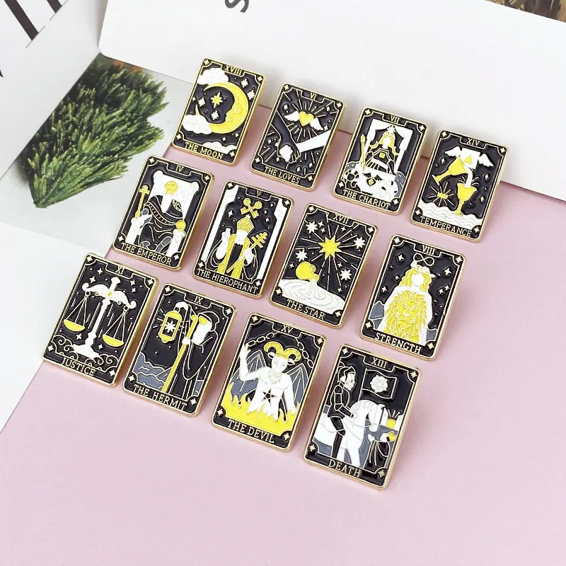 New Creative Metal Badges 12 Zodiac Signs Spilla Brooches Pins Clothing Backpacks Personalized Diy Trendy Decorative Accessories