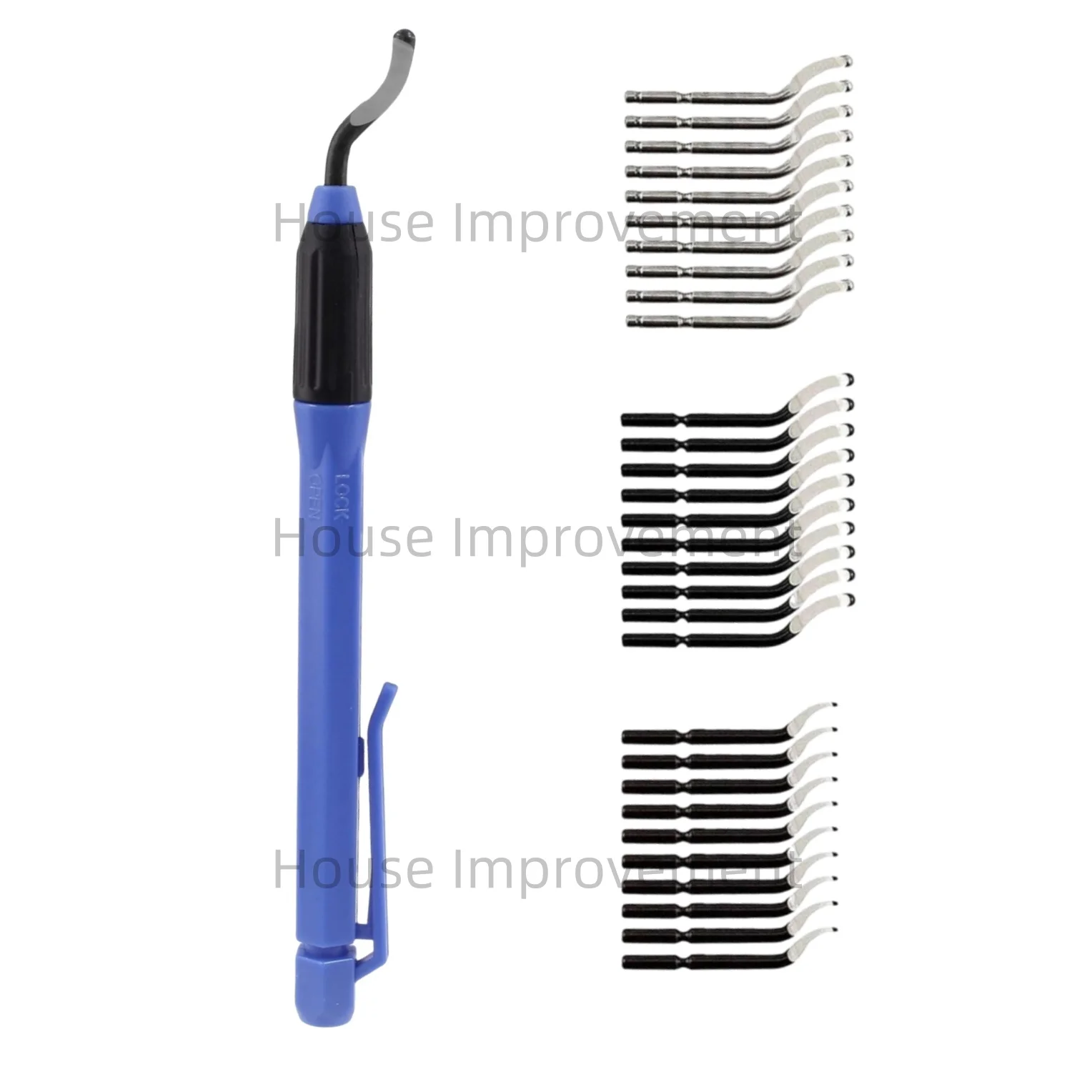 Deburring System EO2000 with Multiple Pack of High Speed Steel Swivel Blades Burr Removal Reamer Tool for Metal Resin Plastic