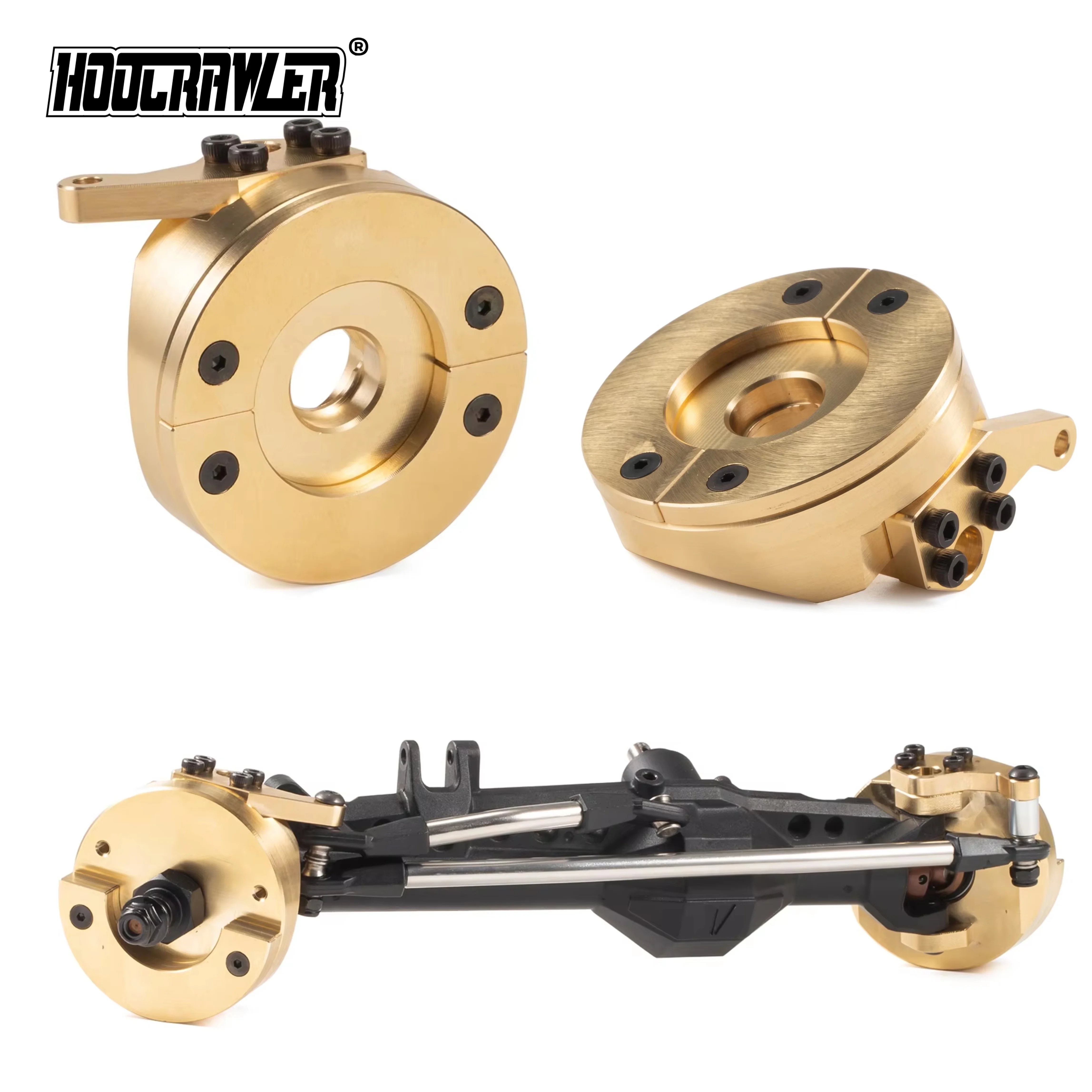 313g Brass Steering Knuckle Weights for 1/10 RC Crawler, Fit Vanquish F10 F10T D44 HD44 F9 RockJock VS4-10 Straight Axles
