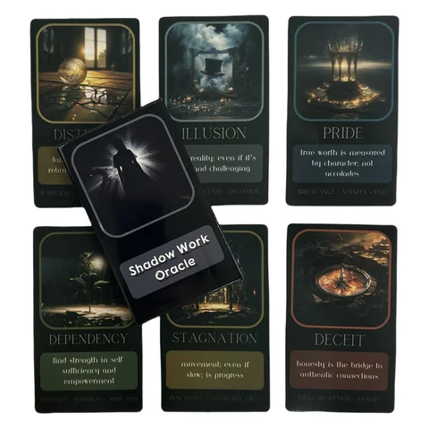 Shadow Work Oracle Cards Divination Deck English Vision Edition Tarot Board Playing Game For Party Playing Cards