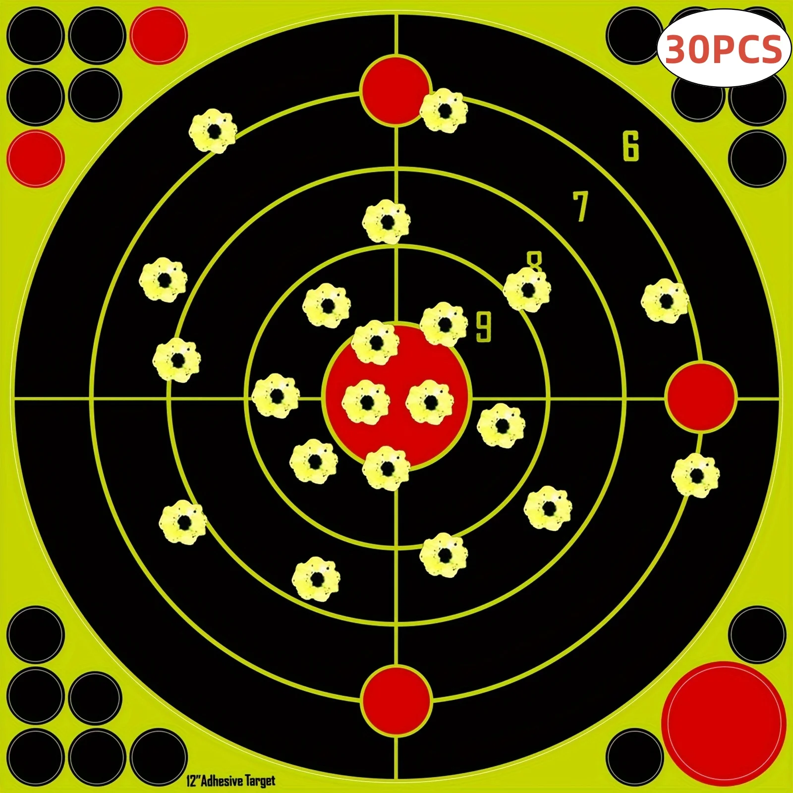 Alvos de tiro Splatterburst autoadesivos, vara e respingos, rifle de arma, pistola, airsoft, pistola BB, pelle, 12\