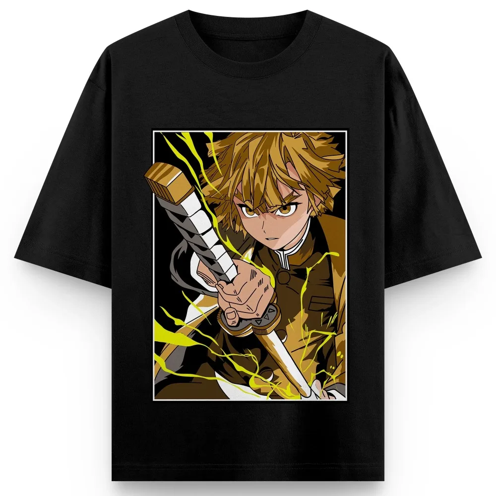 

2026 футболка «Убийца демонов», хлопковая удобная футболка большого размера для мужчин и женщин, свободная посадка, уличная одежда, трендовая повседневная унисекс, подарок для косплея, аниме