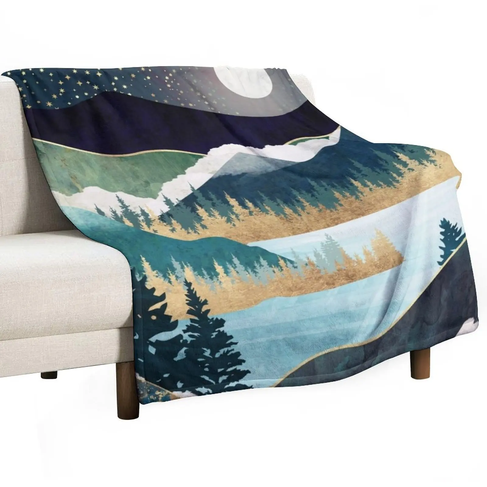 Star Lake Throw Blanket Bed linens Personalized Gift Decorative Beds Designers Blankets