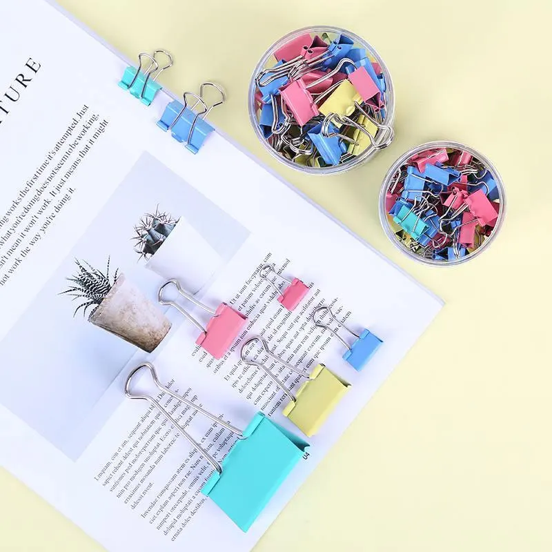 Office Colorful Long Tail Clip Mixed Set Office Document Sorting Clip Student Document Data Sorting Clips Stationery Supplies