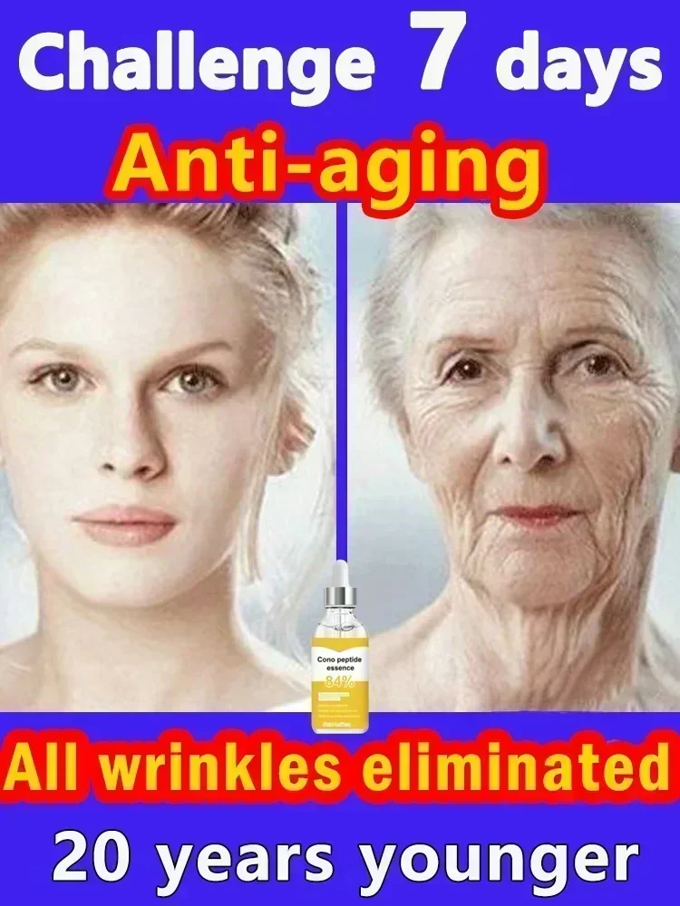 Effective anti-ageing and anti-wrinkle facial serum to remove facial wrinkles fine lines around the eyes crow's feet neck wrinkl