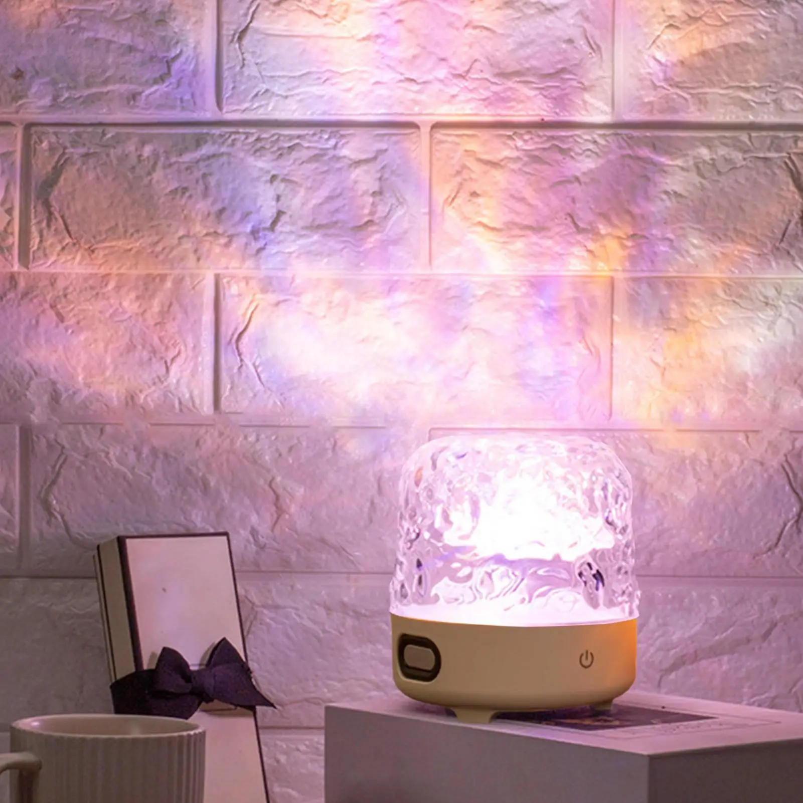 Moon Lamp Moon LED Night Light Bedside Lamp Remote Control Projector with Wireless Speaker Home Decor for Shelf Table Desk