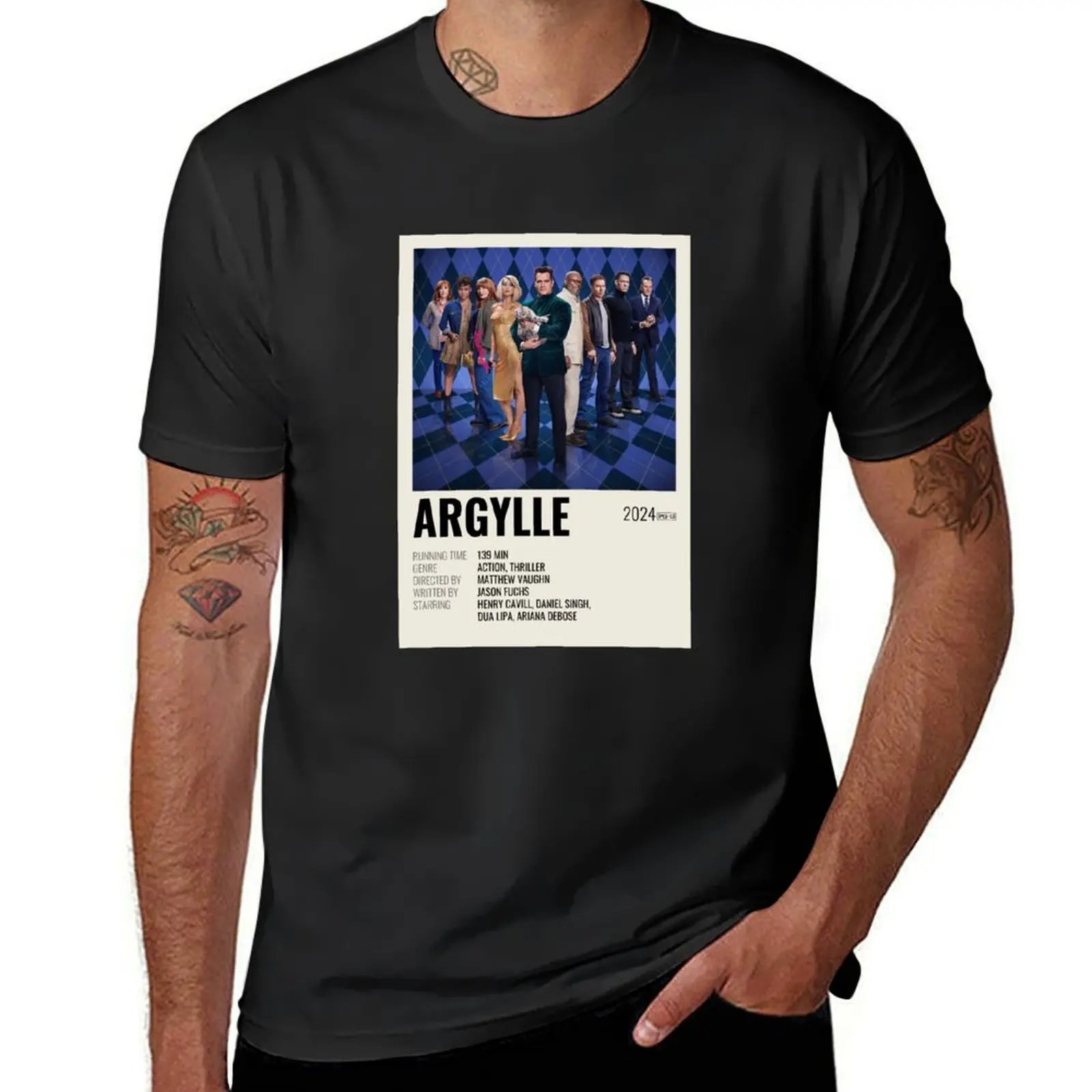 Argylle (2024) T-Shirt plus sizes korean fashion men graphic t shirts