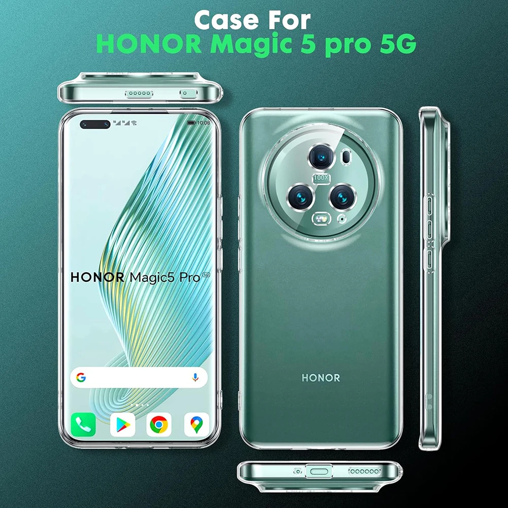 Transparent Ultra Thin Silicone Soft Case For Honor Magic 6 5 4 Magic6 Magic5 Magic4 Lite 3 Pro Ultimate Slim Clear Back Cover